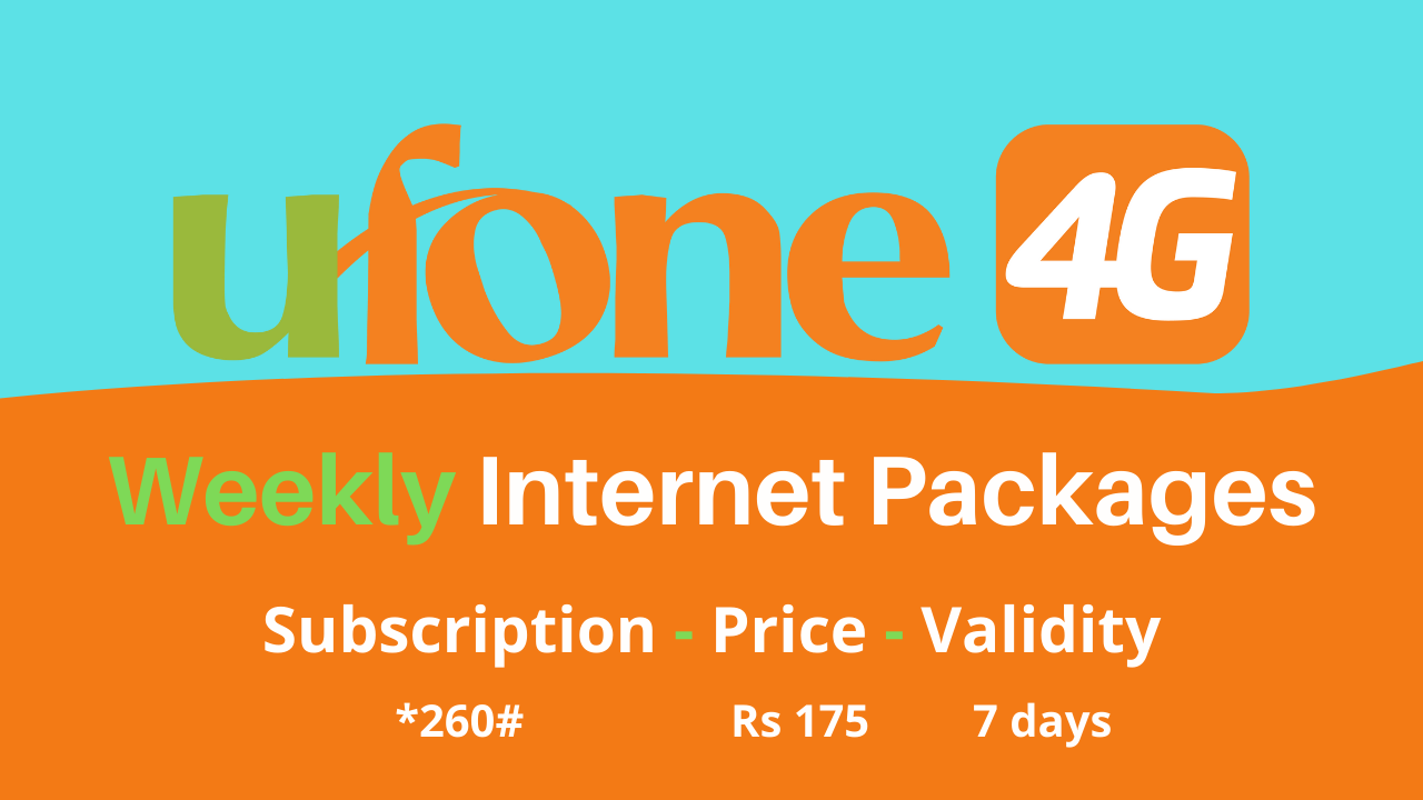 Ufone Packages 3G/4G Hourly, Daily, Weekly, & Monthly 2022